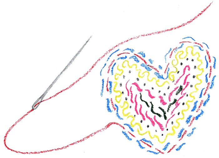 Corazón tejido